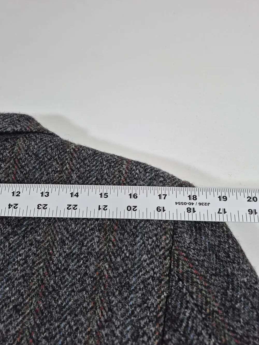 Harris Tweed Men's 38S Gray Wool Herringbone Sport Coat Blazer Scotland
